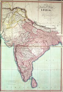 Verbeterde kaart van India, gepubliceerd in Londen 1820